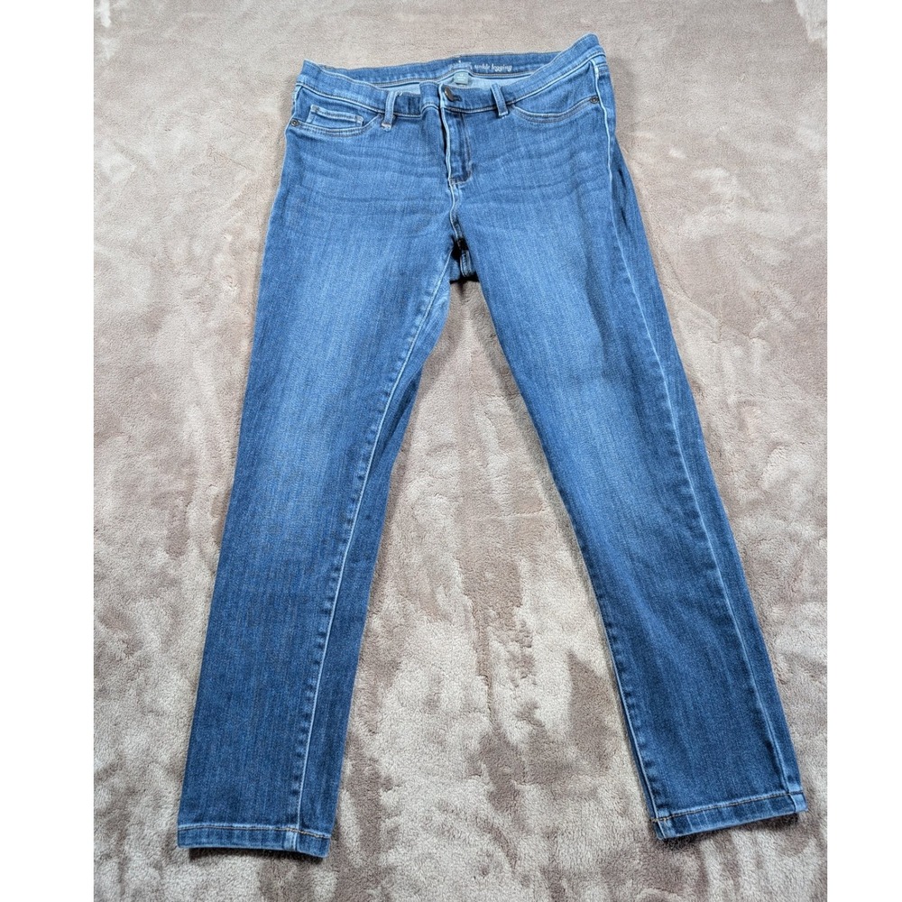 New York & Company Soho Jeans Ankle Legging Women 12 Blue Medium Wash Stretch